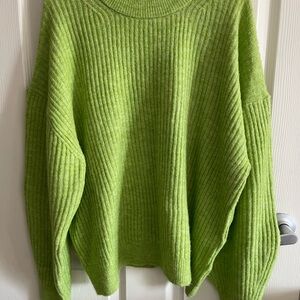 H&M Lime Green Ribbed Women's Sweater